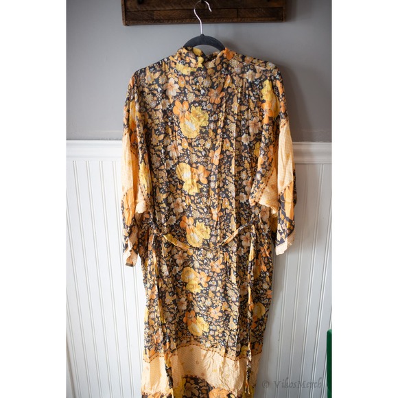 Free People X Spell Hibiscus Lane Maxi Kimono S/M - Picture 5 of 5